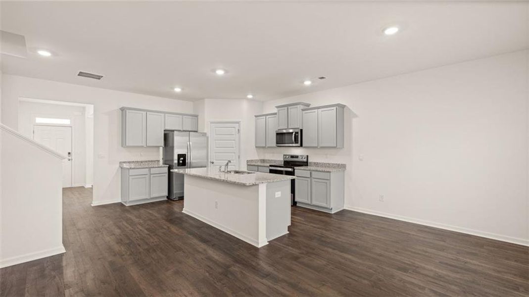 Furnished interior view inside a new home in Jackson Landing, Jefferson (Image 2).
