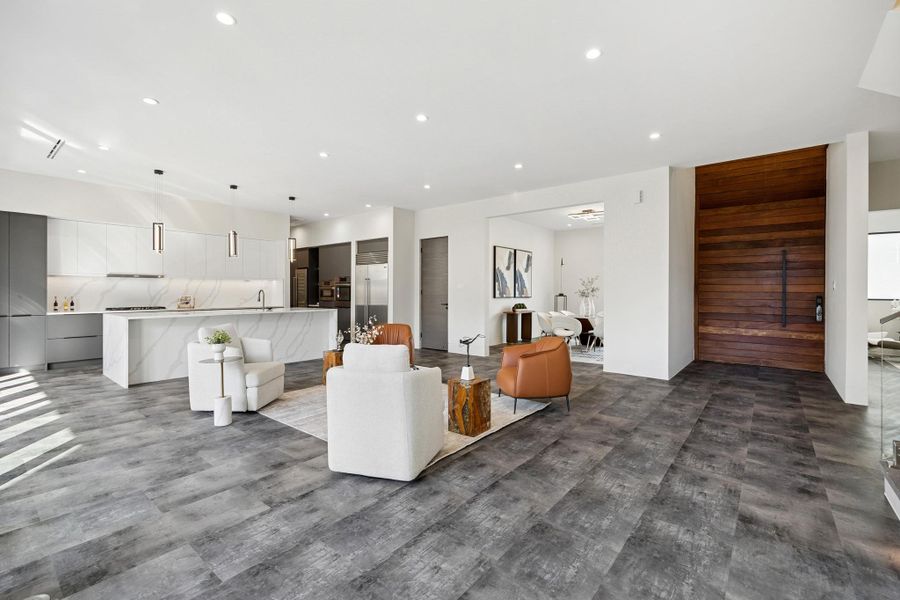 Open concept with high end finishes