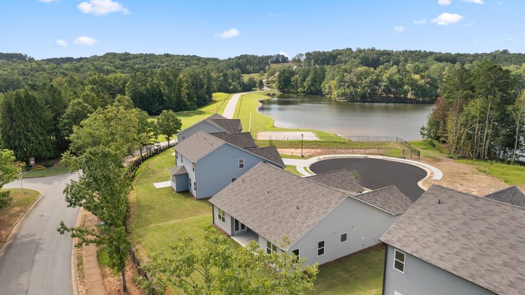 Representative exterior photo of a completed home built from the Denton by D.R. Horton in Fairway 17 at Mirror Lake, Villa Rica, GA (Image 19). Representative exterior photo of a completed home built from the Denton by D.R. Horton in Fairway 17 at Mirror Lake, Villa Rica, GA (Image 19).