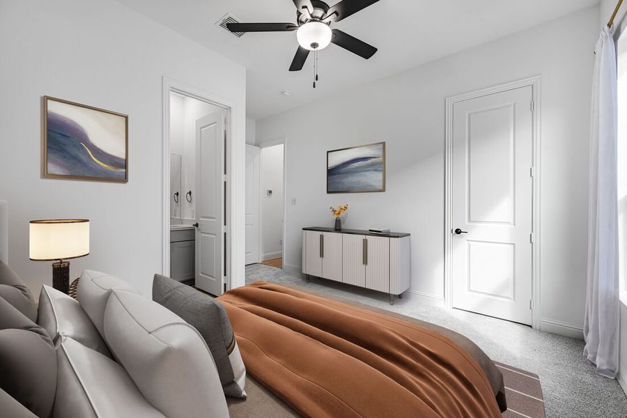 Furnished interior view inside a new home in South Oak, Lakewood Village (Image 10).