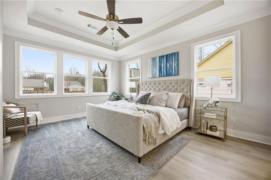 Furnished interior view inside a new home in Yellowstone Farms, Cumming (Image 8).