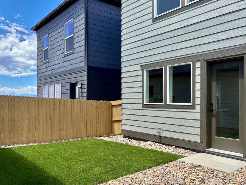 Exterior details and patio area of a home in Prairie Song, Windsor (Image 3). Exterior details and patio area of a home in Prairie Song, Windsor (Image 3).