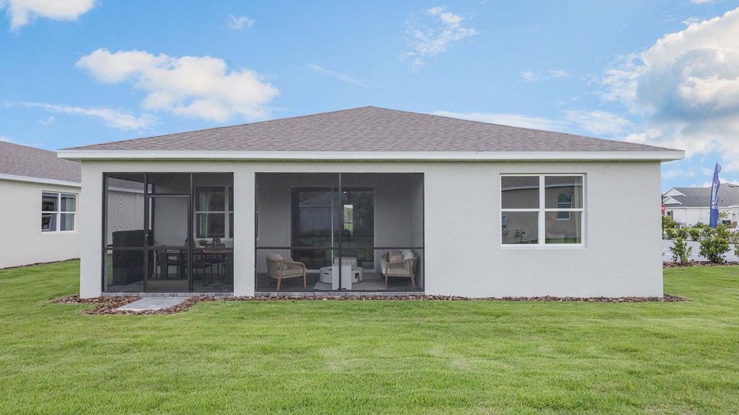 Representative exterior photo of a completed home built from the DELRAY by D.R. Horton in Lakes of Mount Dora, Mount Dora, FL (Image 2).
