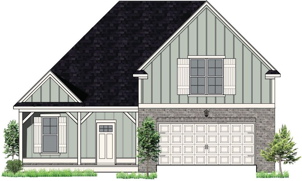 Representative rendering of the exterior for the Oxford by Haven Builders (Image 1). Representative rendering of the exterior for the Oxford by Haven Builders (Image 1).