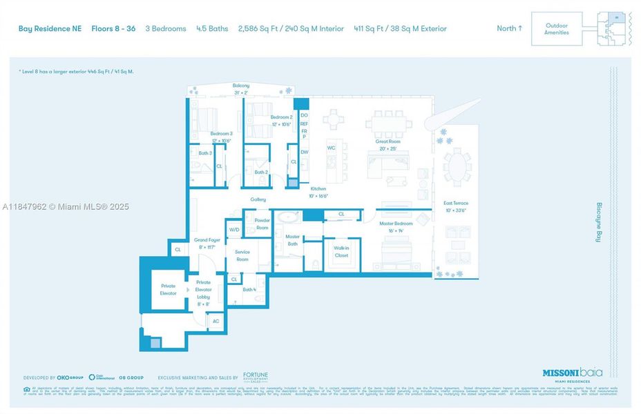 2D floor plan layout of this home in , Miami, FL (Image 3).