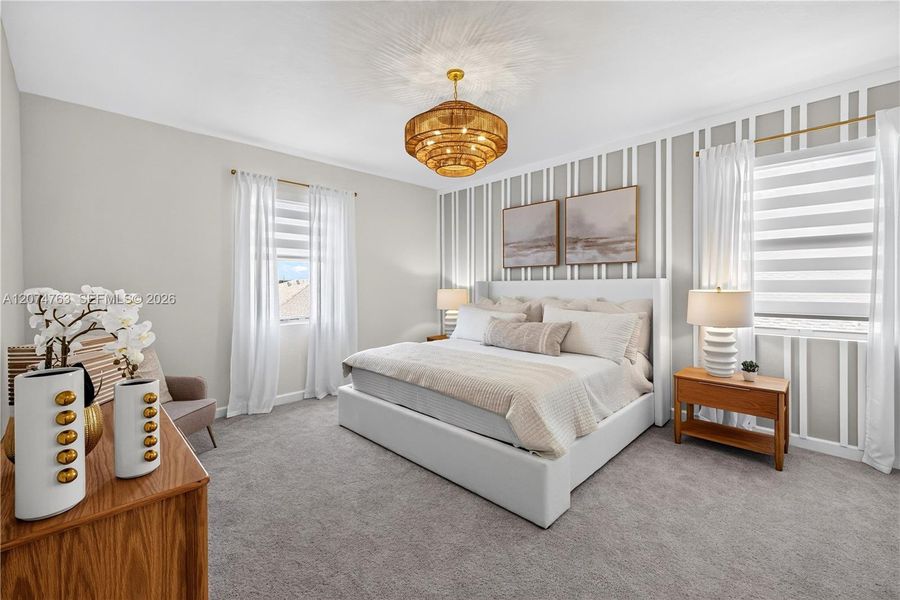 Furnished interior view inside a new home in Acacia Groves, Miami (Image 9).
