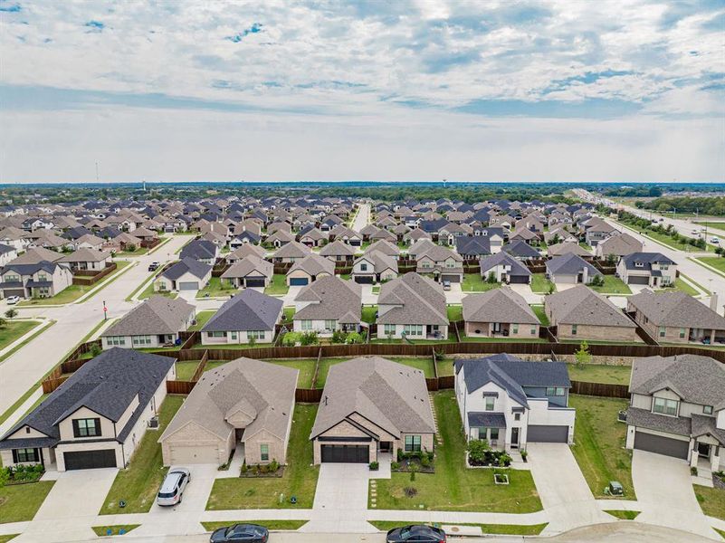 Aerial view of residential area Aerial view of residential area