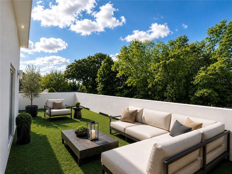Exterior details and patio area of a home in , Atlanta (Image 26).