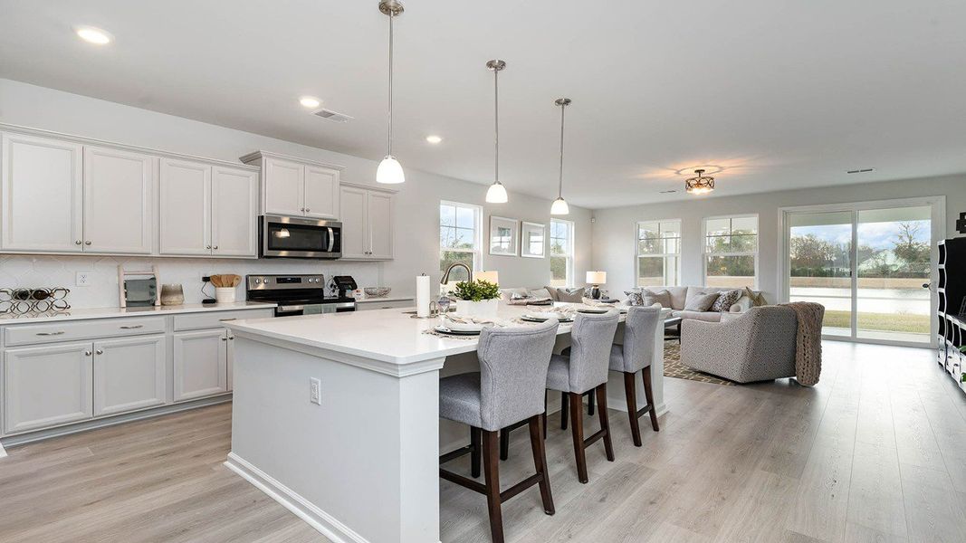 Representative furnished interior of a home built from the Tillman by D.R. Horton in The Preserve at Shaftesbury Glen, Conway (Image 5).