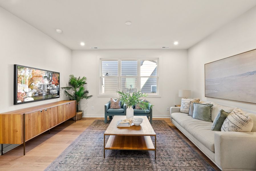 Representative furnished interior of a home built from the Terra B by Homes by Dickerson in Chatham Park, Pittsboro (Image 8).