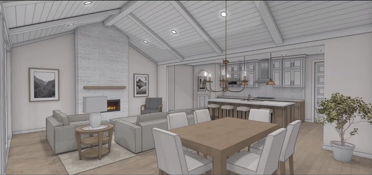 Representative furnished interior of a home built from the Harrison by Keystone Custom Homes in Preserve at Mayes Meadow, Cornelius (Image 3).