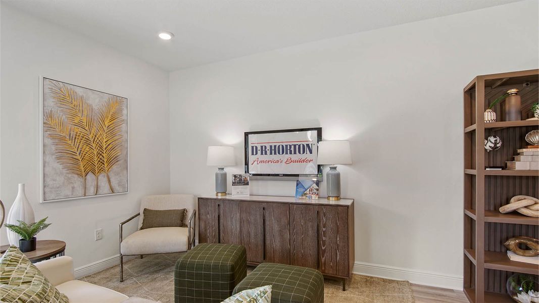 Representative furnished interior of a home built from the Palm Exterior by D.R. Horton in Bayside at Ward Creek, Panama City Beach (Image 8).