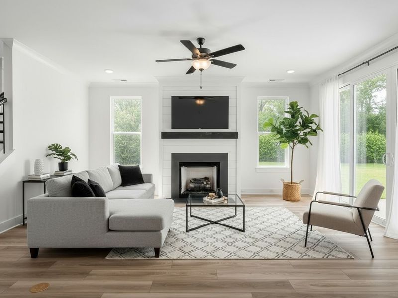 Furnished interior view inside a new home in Shelton Square, Murfreesboro (Image 8). Furnished interior view inside a new home in Shelton Square, Murfreesboro (Image 8).