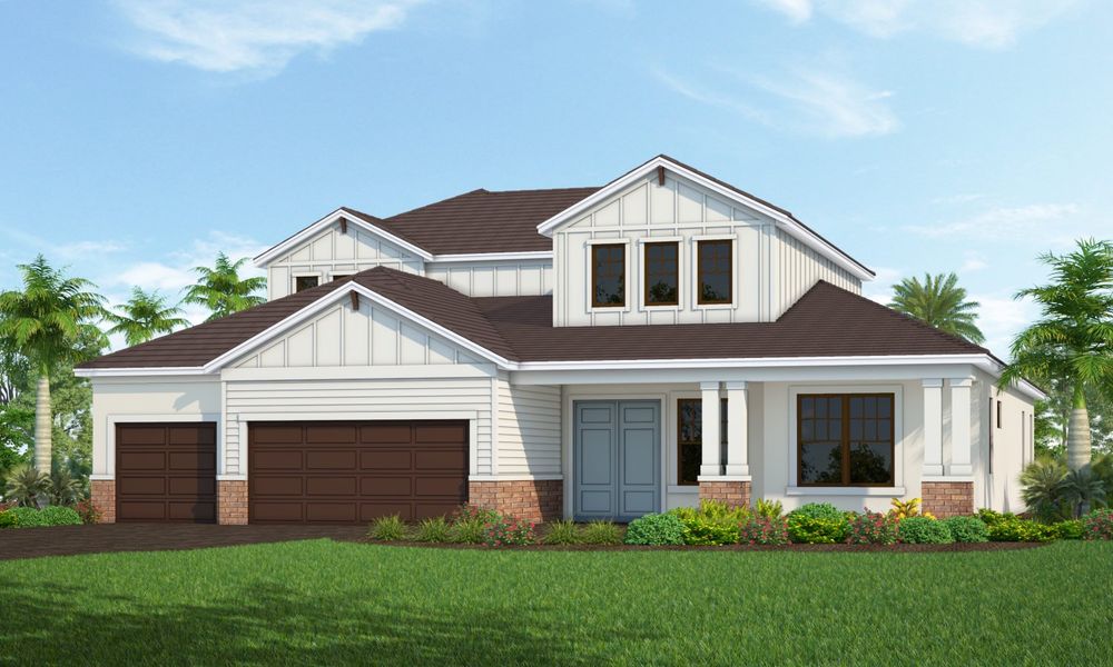 Representative exterior photo of a completed home built from the Azure by Neal Communities in Windward, Sarasota, FL (Image 7).