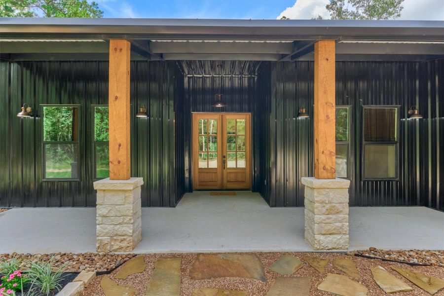 This inviting entryway welcomes you into the home