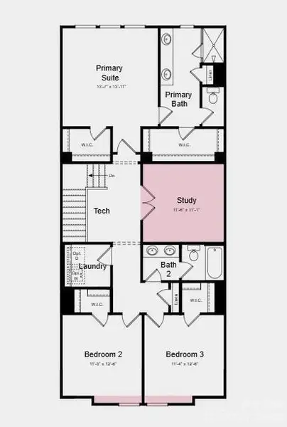 Additional Highlights Include: Study in place of loft and extended laminate flooring at great room.