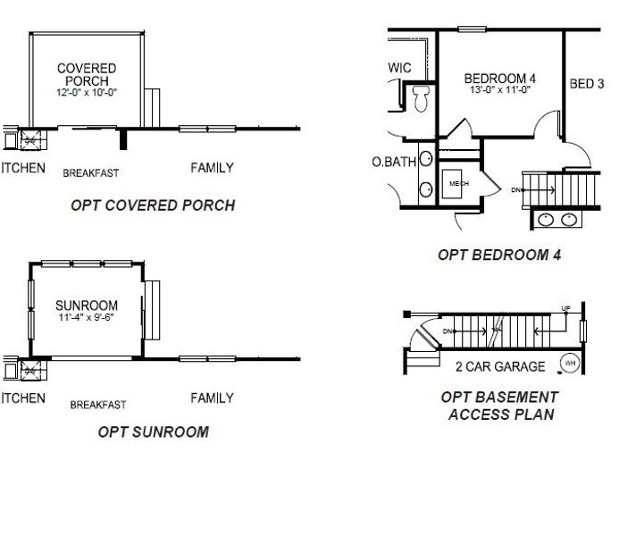 2D floor plan layout for the Verwood by D.R. Horton in Williams Ridge, Woodruff, SC (Image 5).