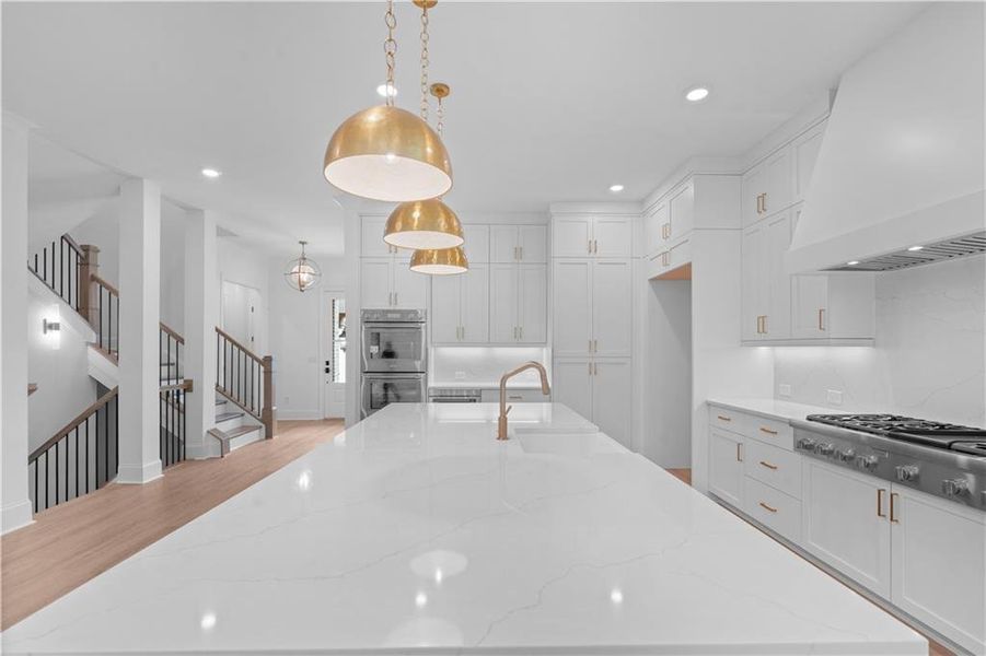 Furnished interior view inside a new home in Waterside Single Family, Peachtree Corners (Image 8). Furnished interior view inside a new home in Waterside Single Family, Peachtree Corners (Image 8).