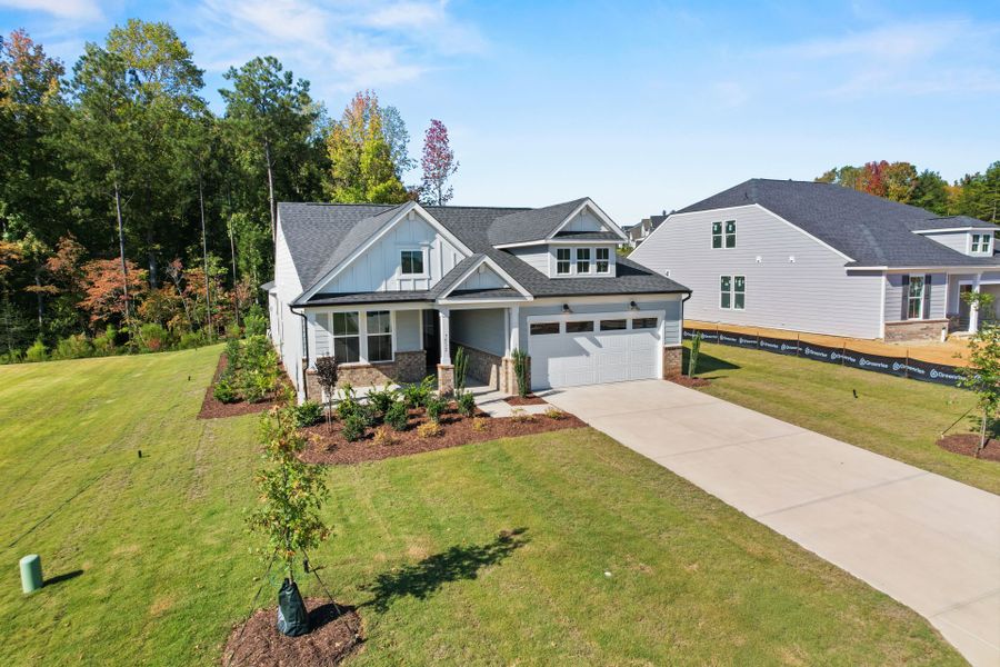 Front exterior of a new home in Kinsdale, Lancaster, SC, highlighting curb appeal (Image 29).