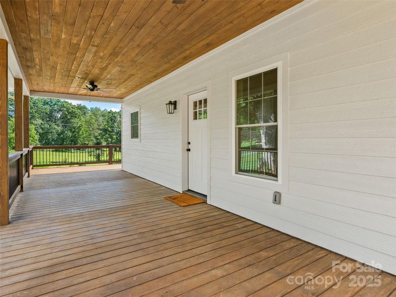 Exterior details and patio area of a home in , Waynesville (Image 19).