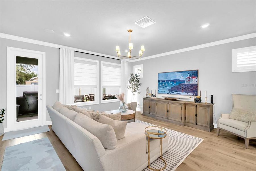 Furnished interior view inside a new home in , Palm Harbor (Image 15).