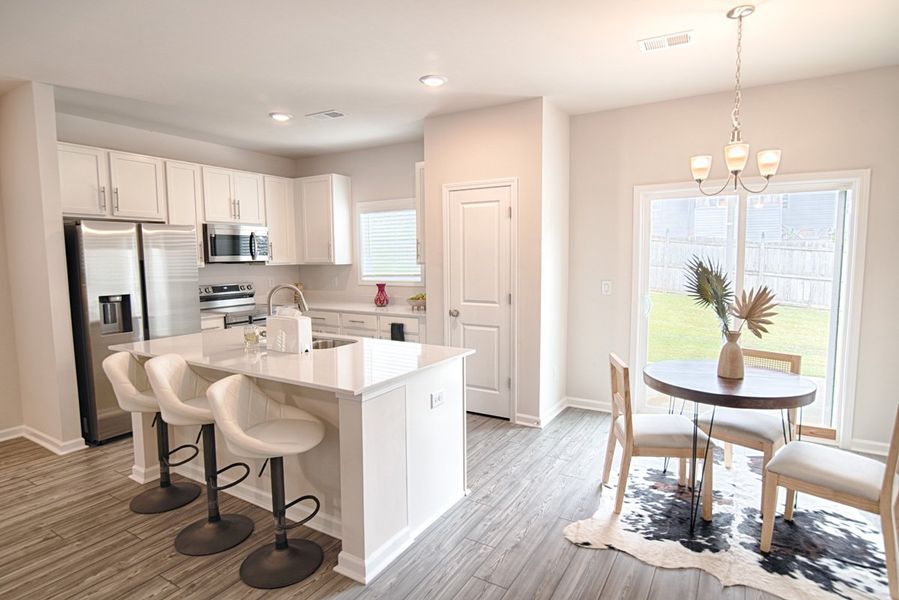 Representative furnished interior of a home built from the Cliffside by Hurricane Builders in Percival Village, Columbia (Image 5).