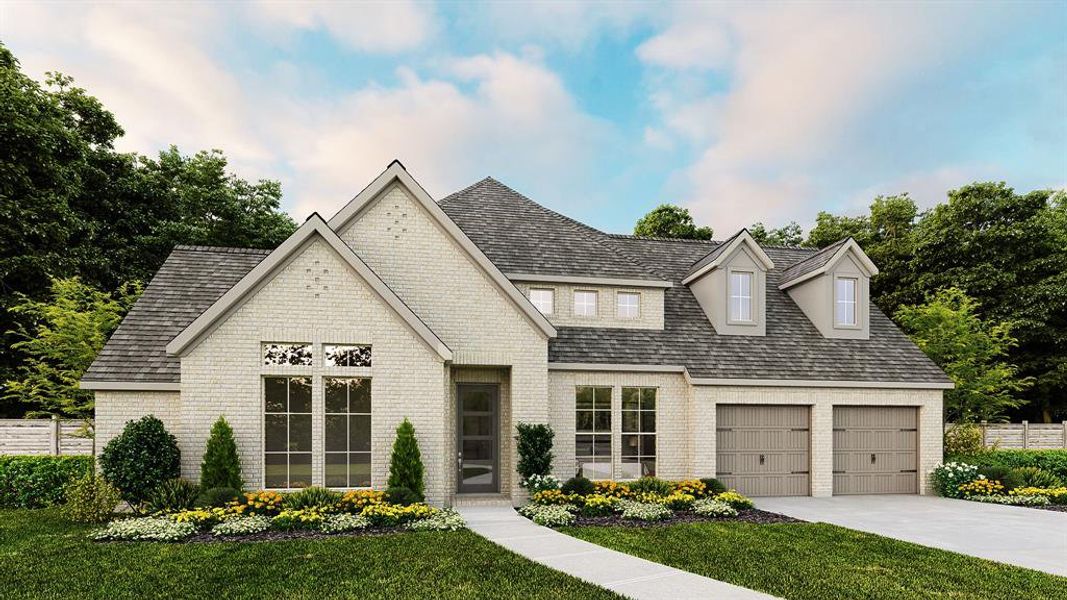 Front exterior of a new home in Sonoma Verde, McLendon-Chisholm, TX, highlighting curb appeal (Image 1). Front exterior of a new home in Sonoma Verde, McLendon-Chisholm, TX, highlighting curb appeal (Image 1).