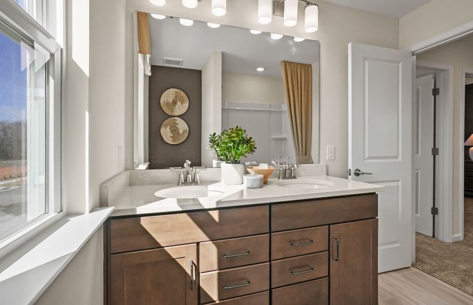 Representative furnished interior of a home built from the Badin by Pulte Homes in Riverstone, Monroe (Image 7).