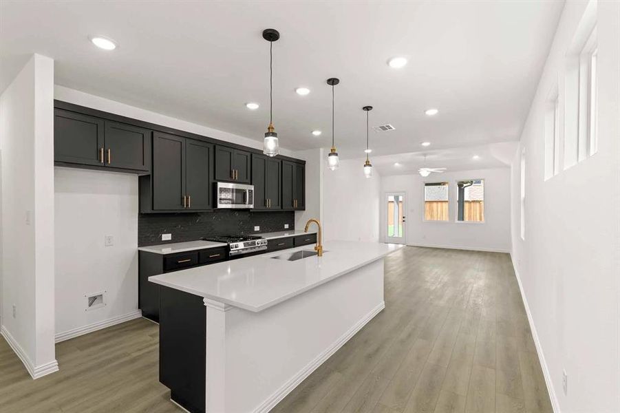 Furnished interior view inside a new home in Creekview Fossil Ridge, Pilot Point (Image 8).