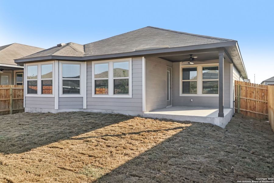 Exterior details and patio area of a home in Catalina, Converse (Image 24).