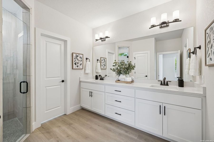 Furnished interior view inside a new home in , Fischer (Image 15).