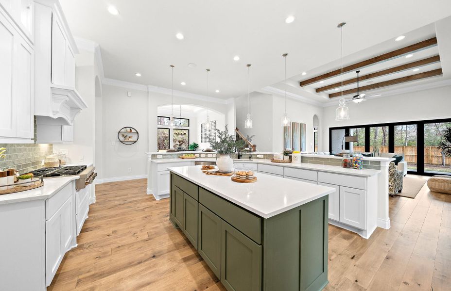 Furnished interior view inside a new home in The Woodlands Hills 65′, Willis (Image 33).