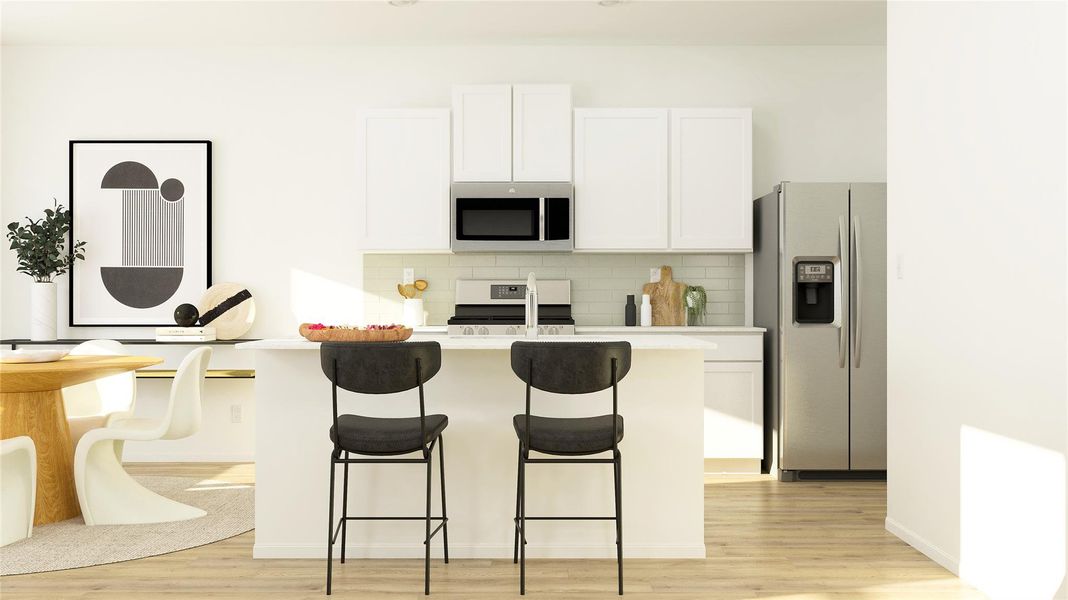 Furnished interior view inside a new home in Woodfield Preserve: Ridgepointe Collection, Georgetown (Image 11). Furnished interior view inside a new home in Woodfield Preserve: Ridgepointe Collection, Georgetown (Image 11).