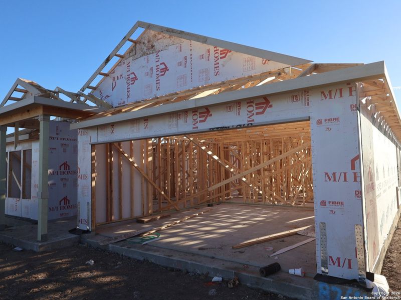 In-progress construction of a new home in Cinco Lakes, San Antonio, TX (Image 18).