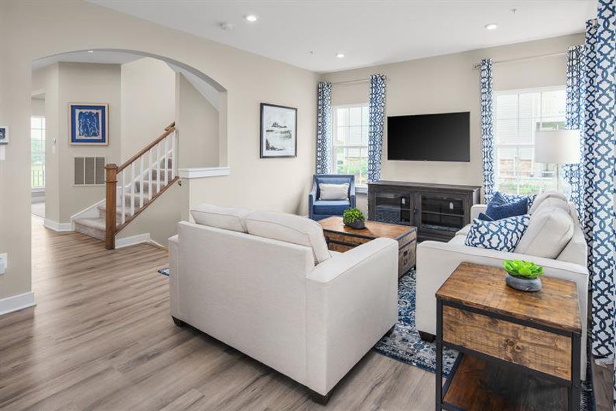 Representative furnished interior of a home built from the Ernest Hemingway by Ryan Homes in Fost, Moyock (Image 9).