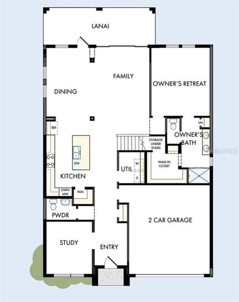 2D floor plan layout of this home in Waterset Classic Series, Apollo Beach, FL (Image 2). 2D floor plan layout of this home in Waterset Classic Series, Apollo Beach, FL (Image 2).