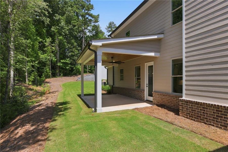 Exterior details and patio area of a home in , Marietta (Image 4). Exterior details and patio area of a home in , Marietta (Image 4).