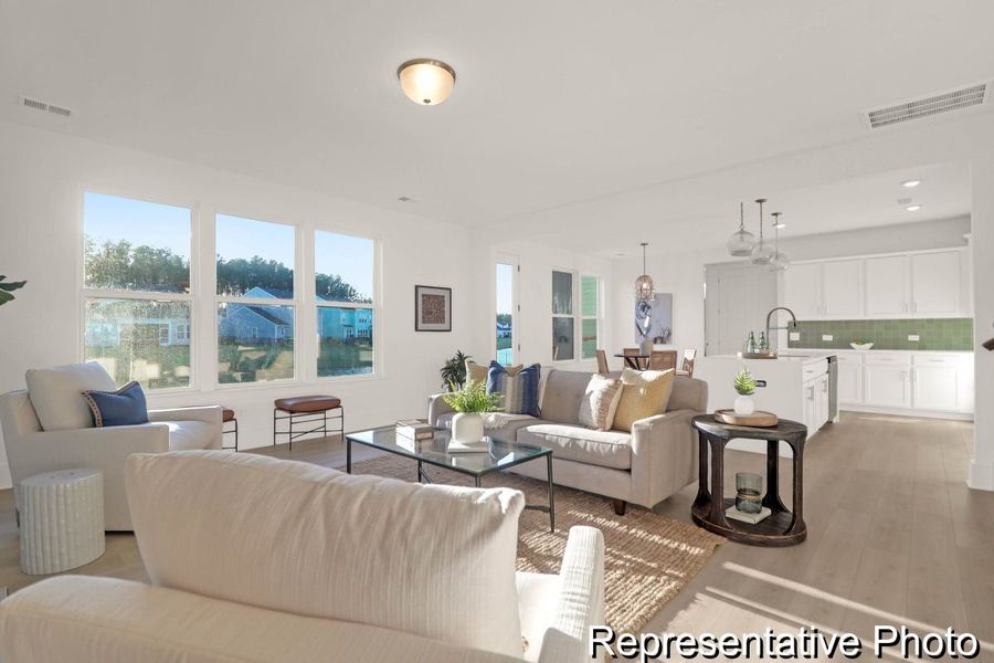 Furnished interior view inside a new home in Homecoming, Ravenel (Image 9).