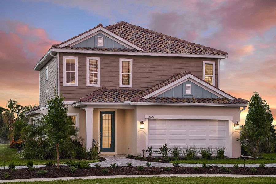 Representative exterior photo of a completed home built from the Heritage 2 by Neal Communities in Windward, Sarasota, FL (Image 2).