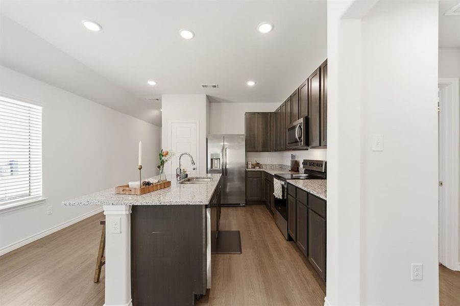 Furnished interior view inside a new home in Retreat at Fossil Creek, Fort Worth (Image 16).