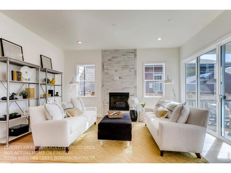 Furnished interior view inside a new home in , Boulder (Image 14). Furnished interior view inside a new home in , Boulder (Image 14).