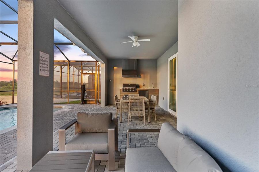 Exterior details and patio area of a home in Windsor Cay Resort, Clermont (Image 29). Exterior details and patio area of a home in Windsor Cay Resort, Clermont (Image 29).