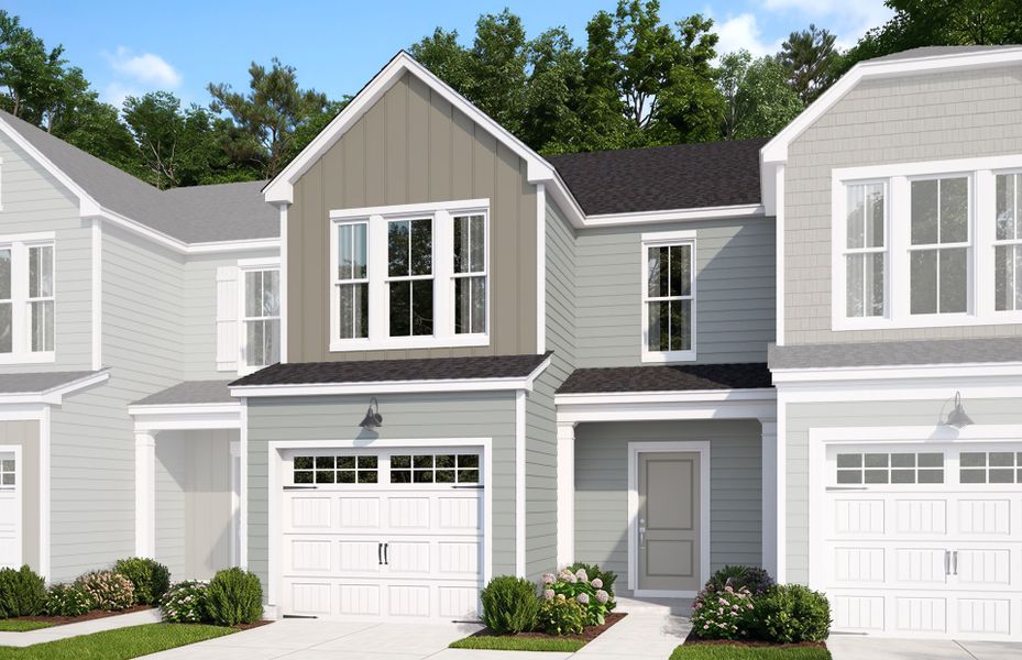 Representative exterior photo of a completed home built from the Hemingway by Pulte Homes in Broadmoor, Wake Forest, NC (Image 2). Representative exterior photo of a completed home built from the Hemingway by Pulte Homes in Broadmoor, Wake Forest, NC (Image 2).