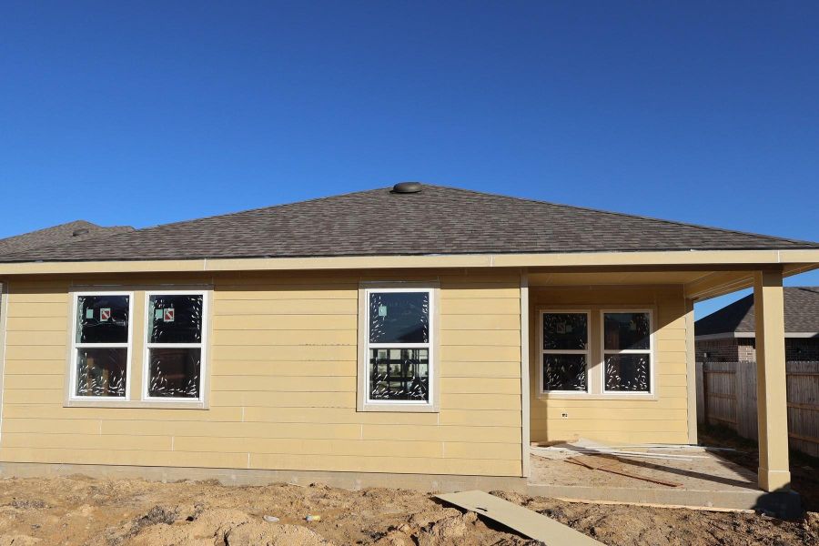 Covered patio in the backyard - still under construction!