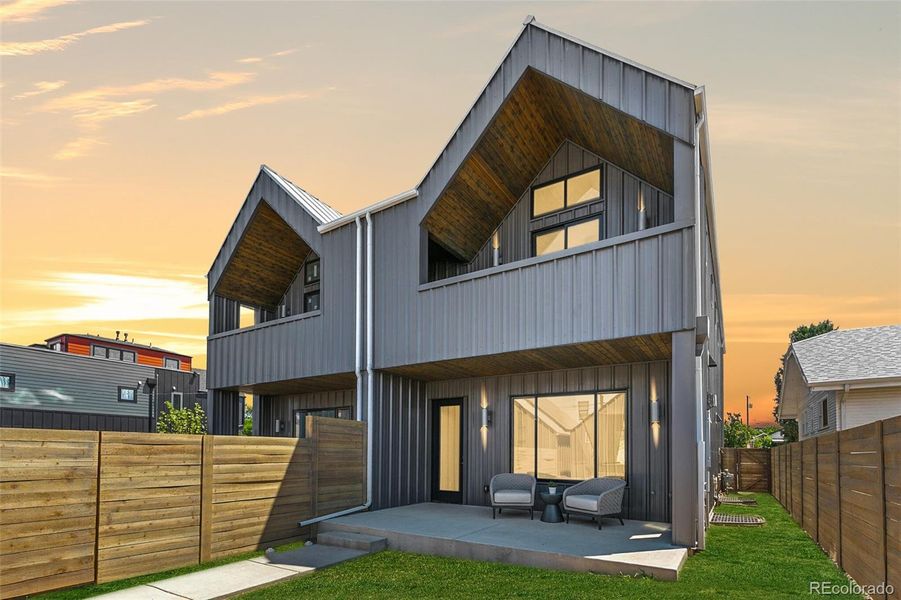 Large, private rear backyard with covered patio! Gas hookups! Stained Fencing!