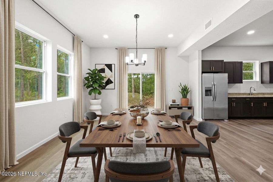 Furnished interior view inside a new home in , Jacksonville (Image 7). Furnished interior view inside a new home in , Jacksonville (Image 7).