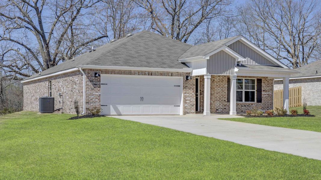 Front exterior of a new home in Bailey Park, Fayetteville, TN, highlighting curb appeal (Image 17).
