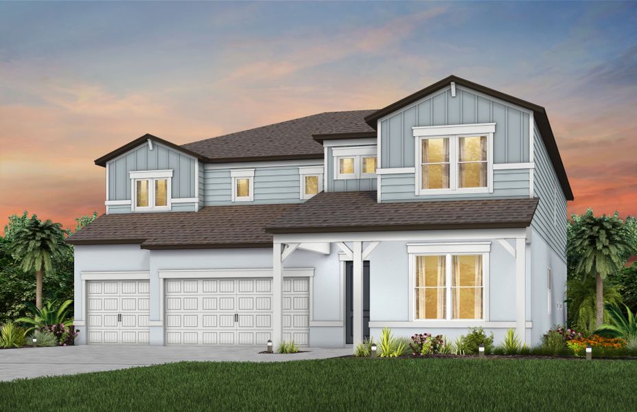 Representative exterior photo of a completed home built from the Roseland by Pulte Homes in Spencer Glen, Riverview, FL (Image 22).