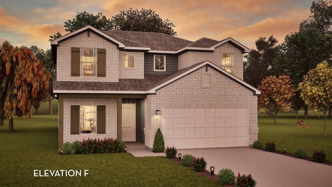 Representative exterior photo of a completed home built from the Blanco by CastleRock Communities in Sunfield, Buda, TX (Image 14).