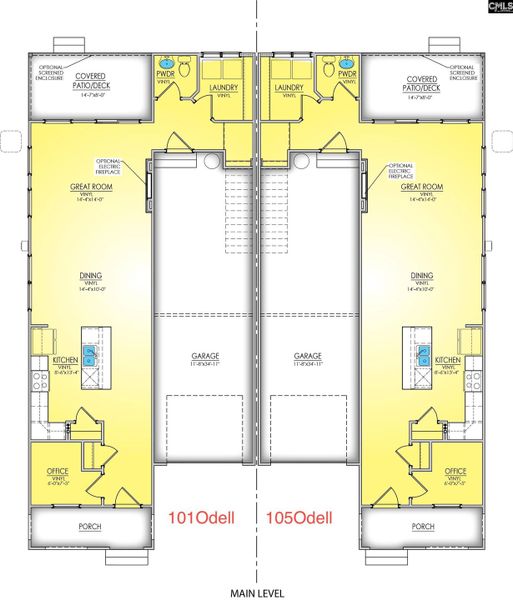 2D floor plan layout of this home in Dunbar Village, Cayce, SC (Image 5).